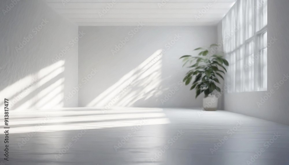 Clean, bright, white backdrop presentation on white wooden surface for a clean and modern look. Background for product display, selective focus. Clean, bright, white backdrop presentation on white wooden surface for a clean and modern look. Background for product display, selective focus.