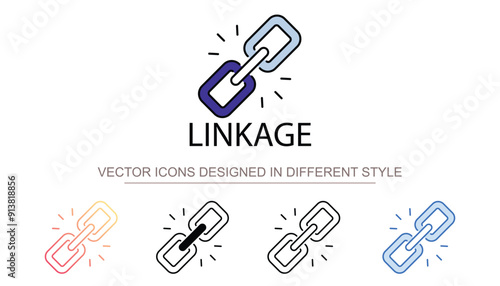 Linkage icon design with white background stock illustration