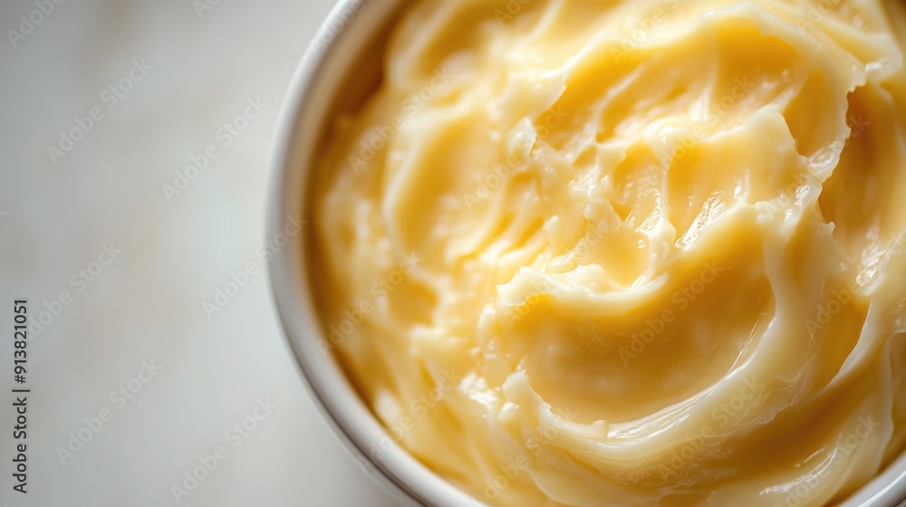 Close-Up of Smooth Creamy Beef Tallow in Minimalistic Setting Close-Up of Smooth Creamy Beef Tallow in Minimalistic Setting