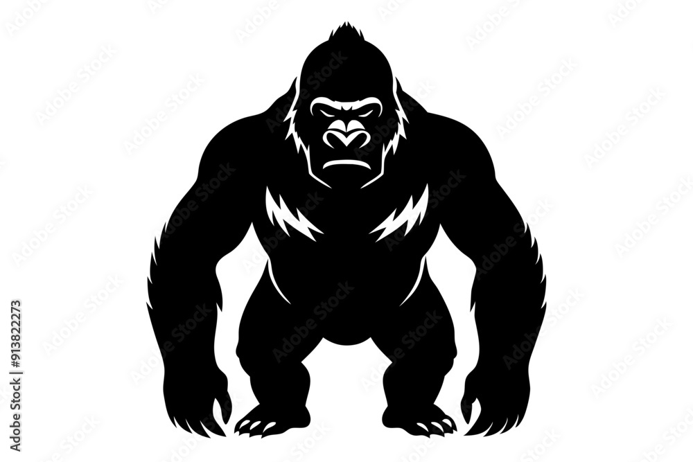 Gorilla silhouette vector illustration
Gorilla silhouette vector illustration