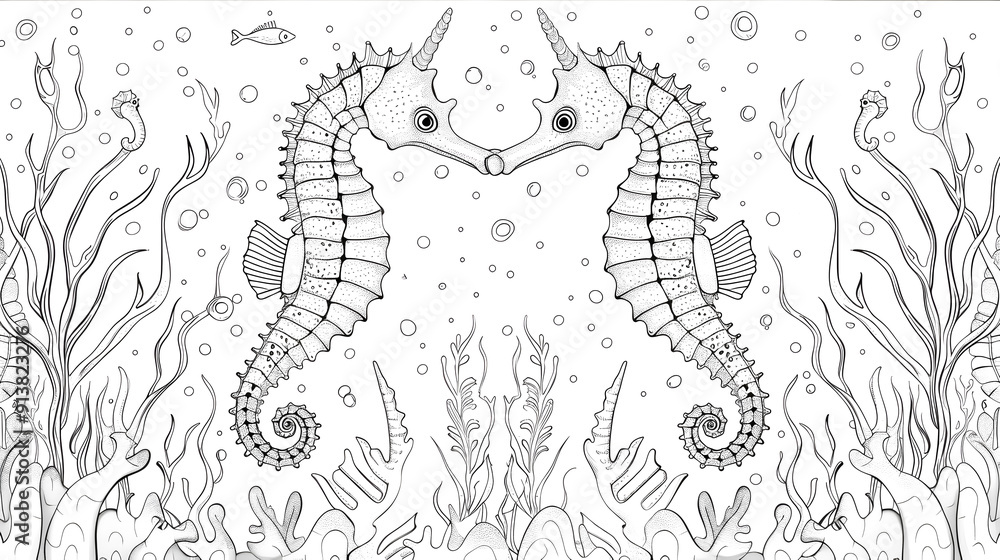 seahorses in ocean seahorses in ocean