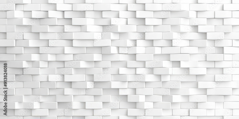 White Abstract 3D Cube Pattern White Abstract 3D Cube Pattern