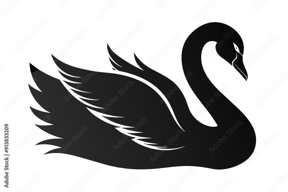 Swan, black swan icon vector, swan silhouette
Swan, black swan icon vector, swan silhouette