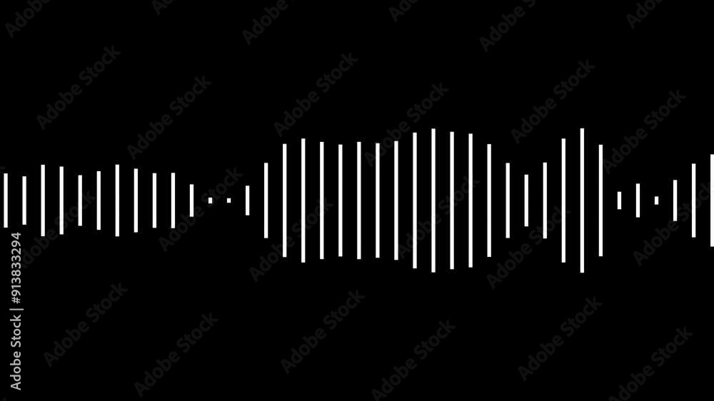 sound signal. Graphic animation of white color sound waves on black background. Sound wave isolated animation. sound signal. Graphic animation of white color sound waves on black background. Sound wave isolated animation.