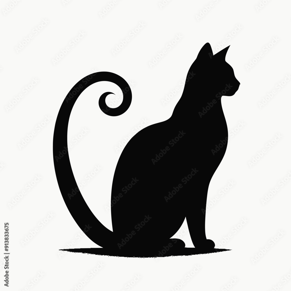 Elegant Cat Silhouette Vector Elegant Cat Silhouette Vector