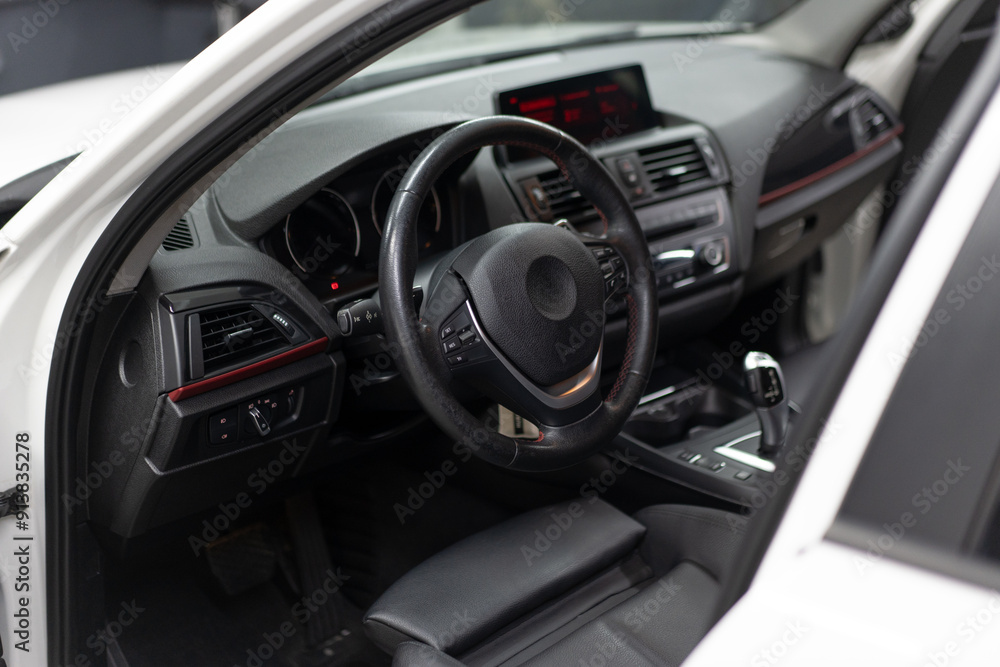 Automotive interior with stylish modern control details Automotive interior with stylish modern control details