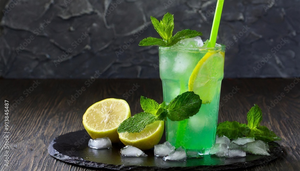 Fototapeta premium Cooling Mint Lemonade with Ice