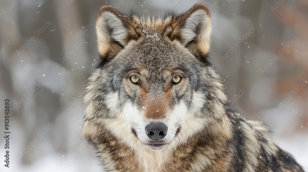 Canis Lupus: Majestic Wolf Predator in Wildlife Environment Canis Lupus: Majestic Wolf Predator in Wildlife Environment