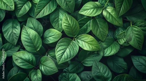 Wallpaper Mural Lush Green Leaves Creating a Dense Canopy in a Tropical Environment During Daytime Torontodigital.ca