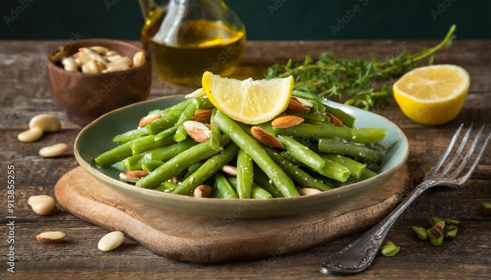 Fresh Green Bean Salad with Lemon and Almonds Fresh Green Bean Salad with Lemon and Almonds