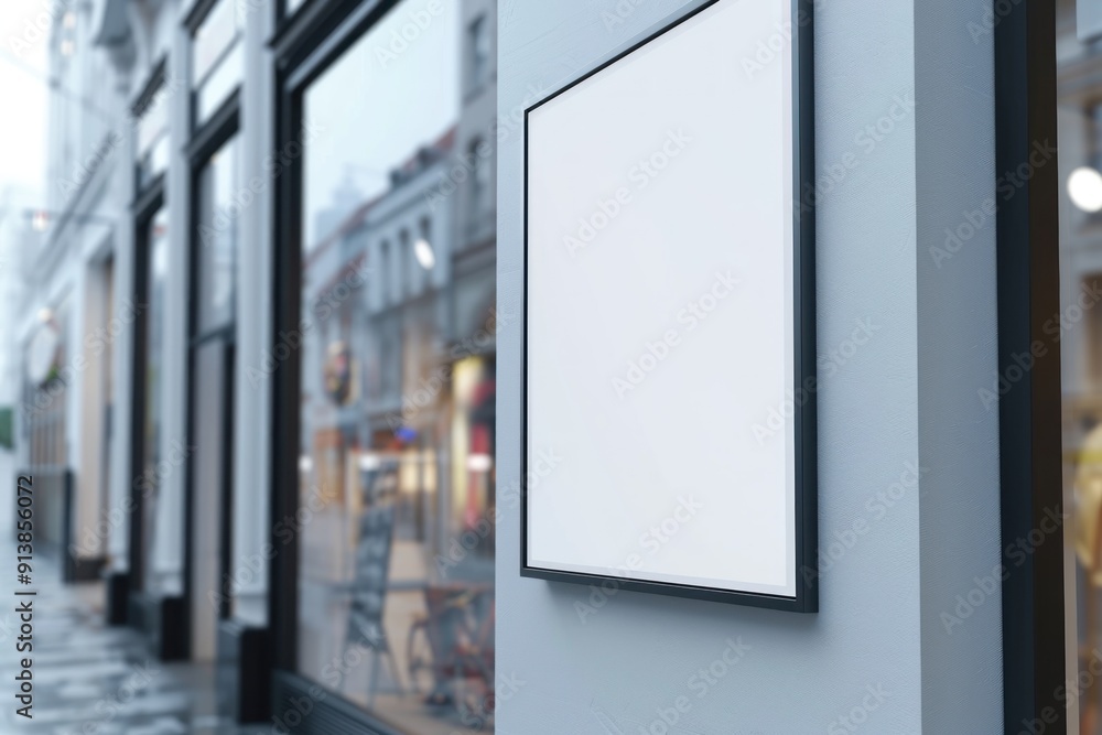 Blank Signboard Mockup on a Brick Wall Blank Signboard Mockup on a Brick Wall