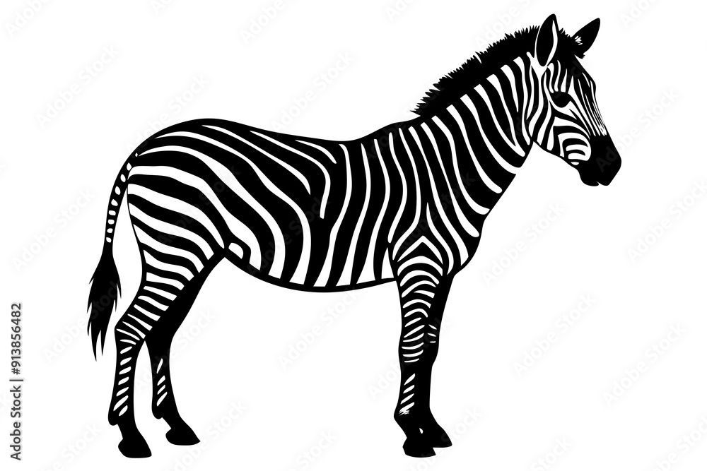 Fototapeta premium zebra vector, zebra icon, silhouette of zebra croosing vector illustration