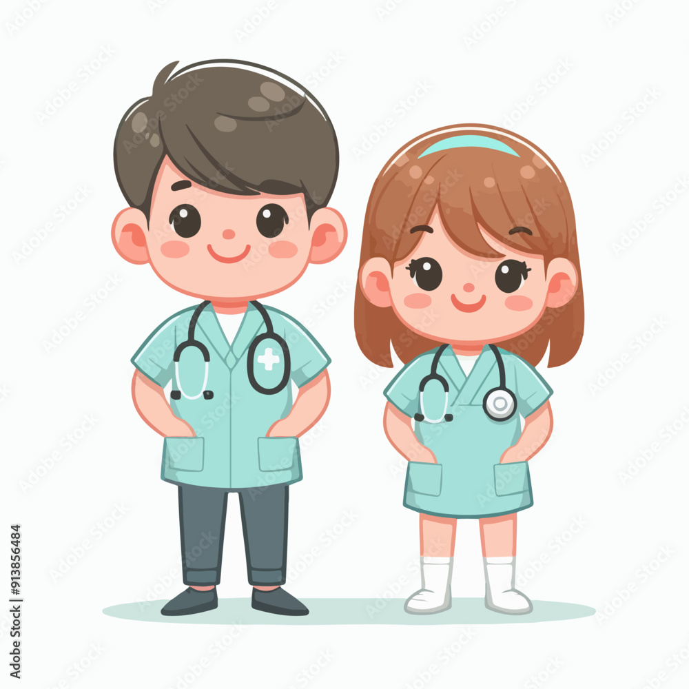 little doctors and nurses wearing hospital clothes little doctors and nurses wearing hospital clothes