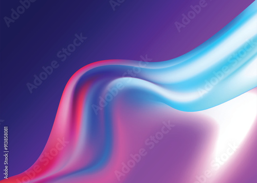 Vibes waves, glowing neon waves on a purple blue background	