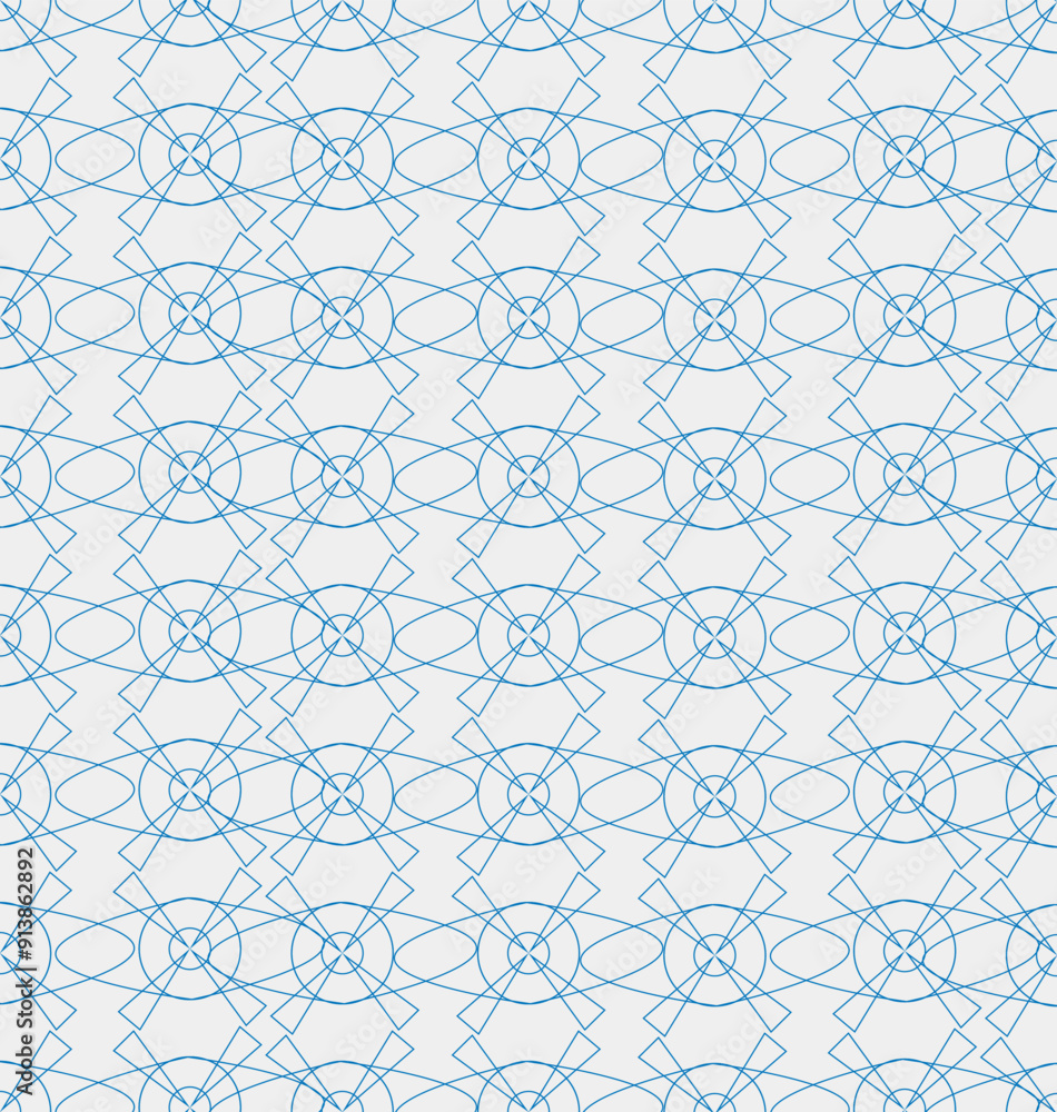 geometric vector pattern, squares, circles, floral theme, in blue and white style. geometric vector pattern, squares, circles, floral theme, in blue and white style.
