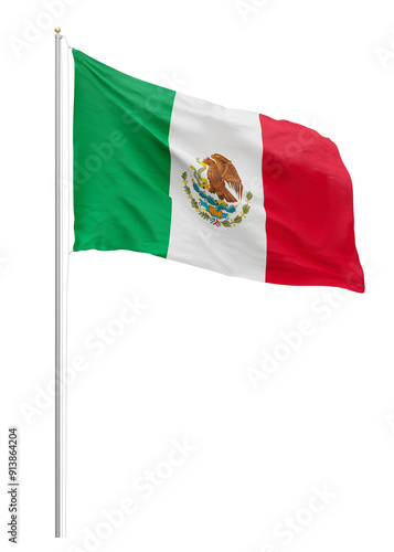 Png flag of Mexico collage element, transparent background