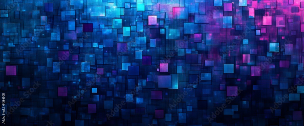An abstract purple pixel texture video screen with square noise effect, futuristic broadcast neon gradient banner for television. Modern VHS led static display element. An abstract purple pixel texture video screen with square noise effect, futuristic broadcast neon gradient banner for television. Modern VHS led static display element.