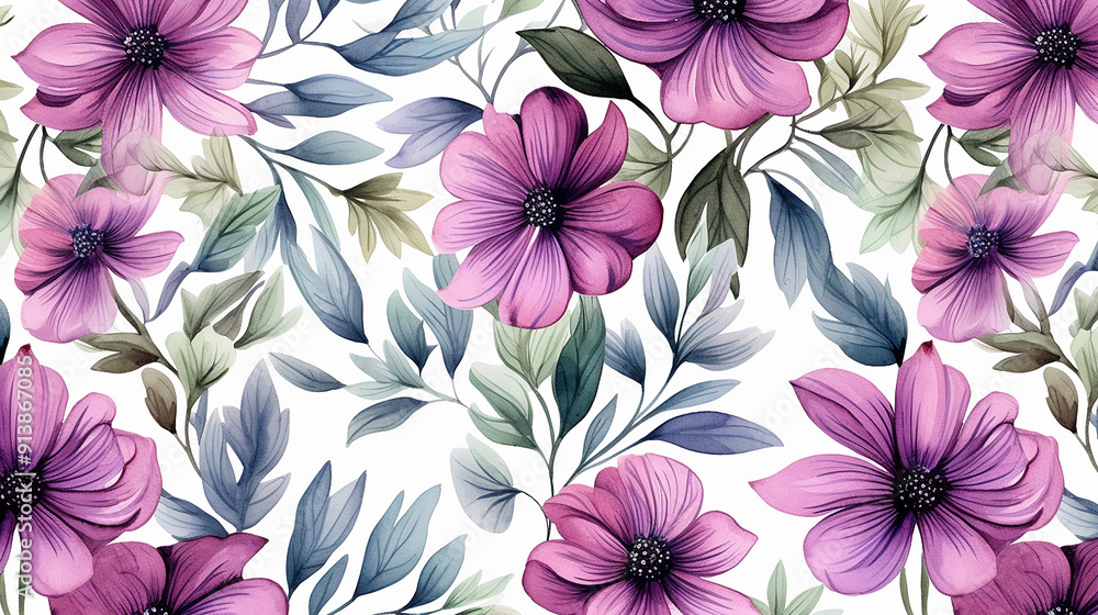 A Flower with Many Leaves Depicted on Canvas A Flower with Many Leaves Depicted on Canvas