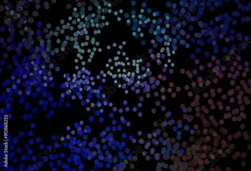 Dark Blue, Red vector template with artificial intelligence structure.
