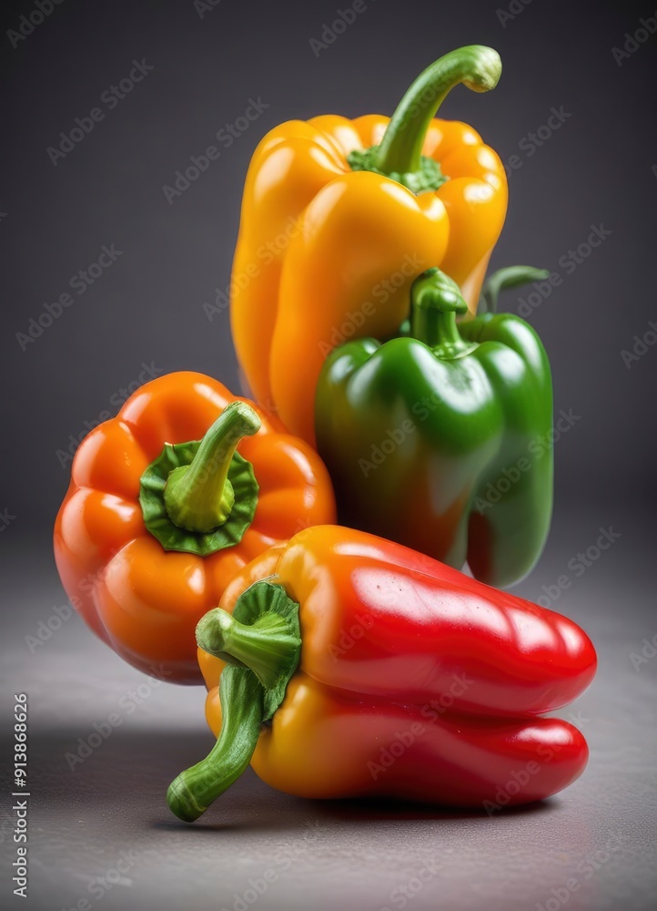 sweet Pepper, Paprika, isolated on white background, full depth of field, ai sweet Pepper, Paprika, isolated on white background, full depth of field, ai