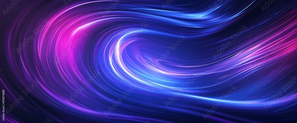 Abstract Swirling Lines of Blue and Purple Abstract Swirling Lines of Blue and Purple