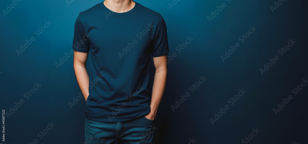 Young Adult Posing Confidently Against a Solid Dark Background in Casual Attire Young Adult Posing Confidently Against a Solid Dark Background in Casual Attire