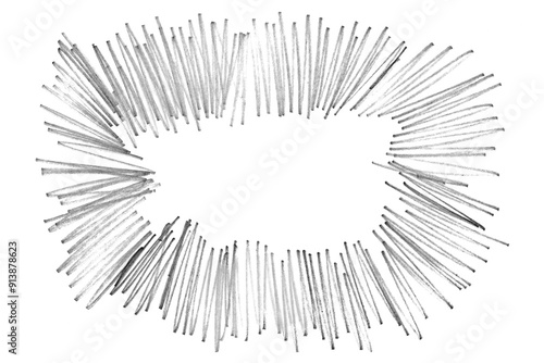 Png abstract pencil scratch sticker, transparent background