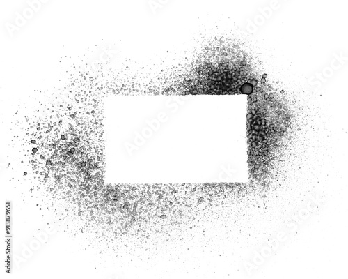 Fotografie Spray paint png frame sticker, transparent background