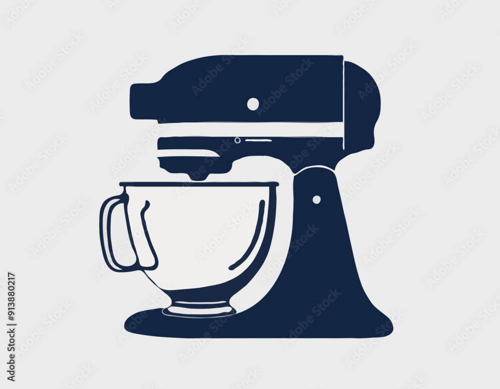 Stand Mixer Icon on Transparent Background Stand Mixer Icon on Transparent Background