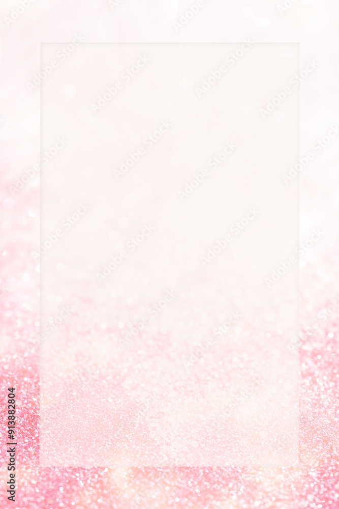Rectangular frame on pink glittery background transparent png Rectangular frame on pink glittery background transparent png