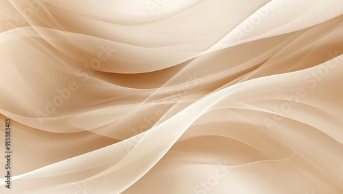 A very long, curvy, wavy, and somewhat blurry image of a tan background