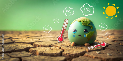 Abstract background. World Environment Day concept and the global warming crisis that has caused changes in the world climate. earth, climate change, environment, CO2