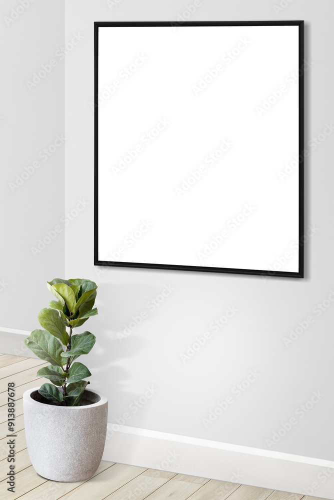 Blank picture frame on the wall Blank picture frame on the wall