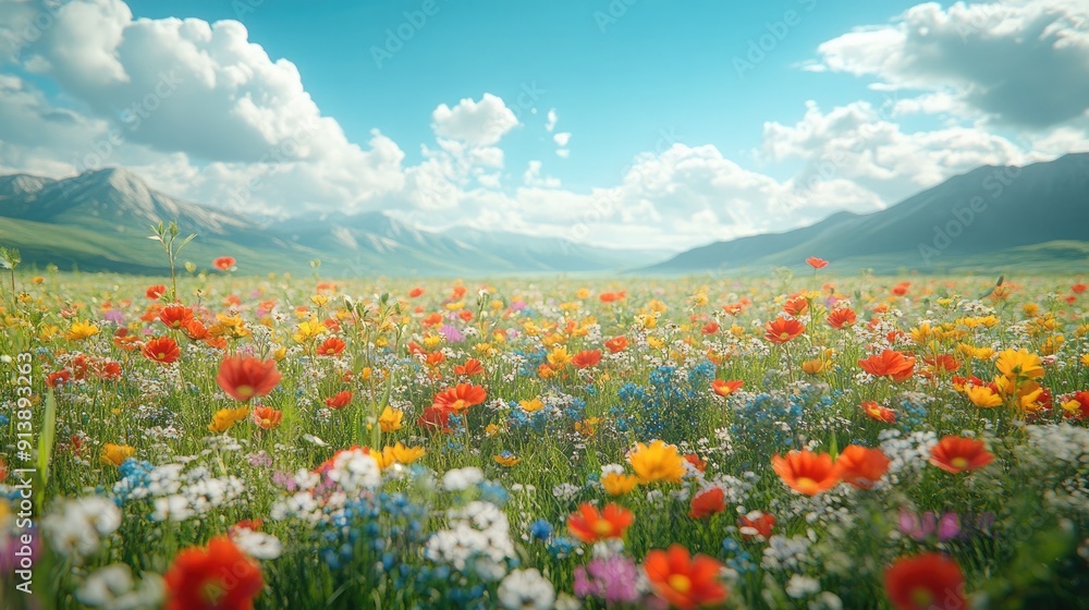 Lush Meadow Filled with Medicinal Wildflowers Lush Meadow Filled with Medicinal Wildflowers