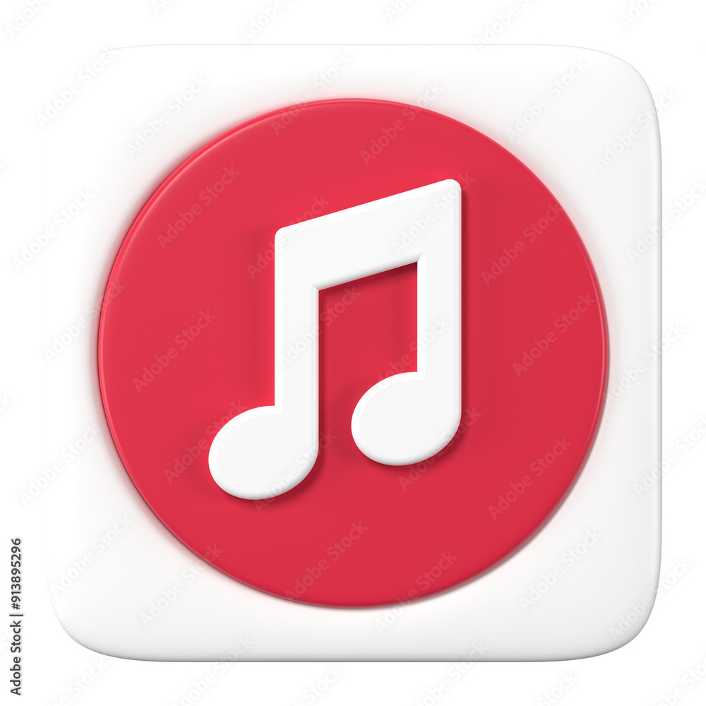 Music streaming png app icon, 3D online platform graphic in pink Music streaming png app icon, 3D online platform graphic in pink