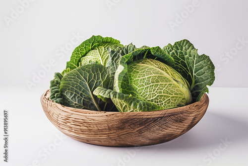 Assorted Fresh Cabbage on Clean White Background - Ideal for Cooking and Recipe Illustrations photo