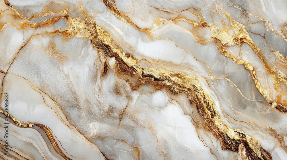 White and Gold Swirling Marble Texture White and Gold Swirling Marble Texture