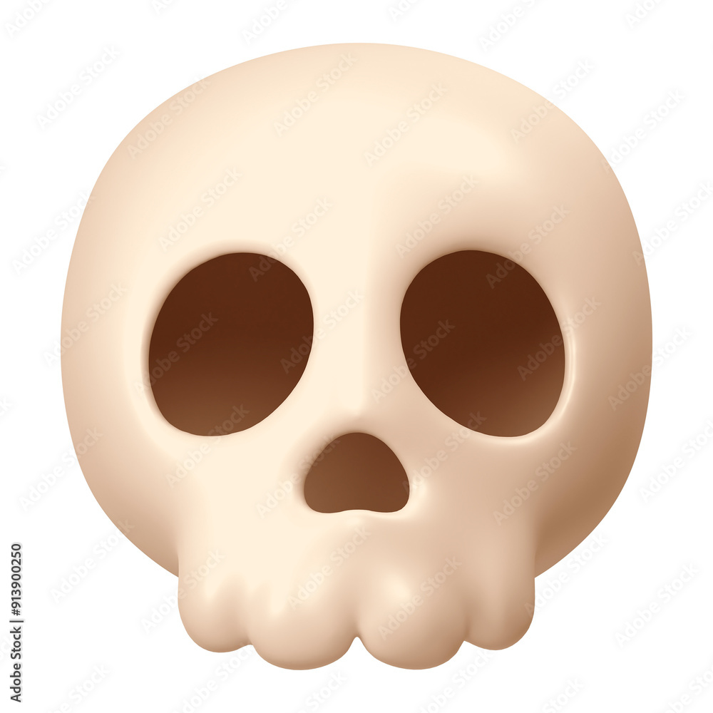 Human skull png icon sticker, 3D rendering, transparent background Human skull png icon sticker, 3D rendering, transparent background