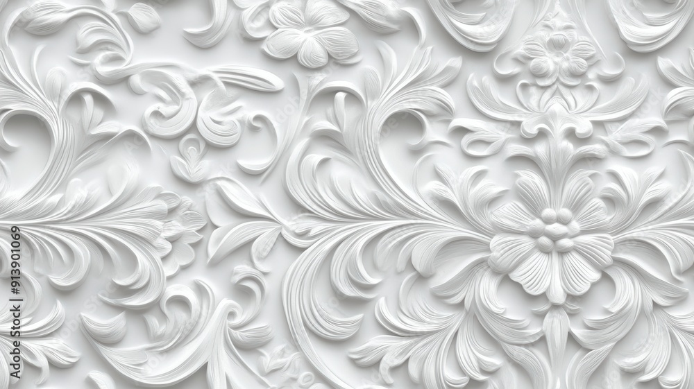 Seamless barocco scrollwork pattern venzel and whorl Royal vintage Victorian Gothic Rococo white background. Seamless barocco scrollwork pattern venzel and whorl Royal vintage Victorian Gothic Rococo white background.