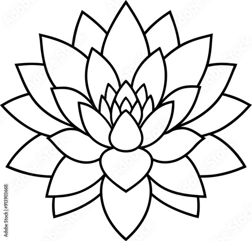 liner art mandala flower vector style