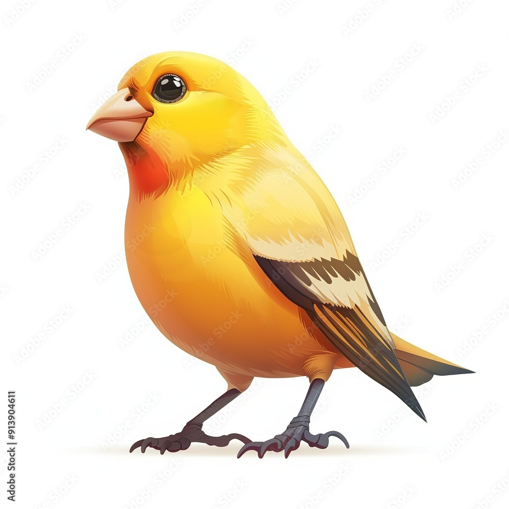 Finch Light element fantasy cartoon isolated whitebackground 16:9 Finch Light element fantasy cartoon isolated whitebackground 16:9
