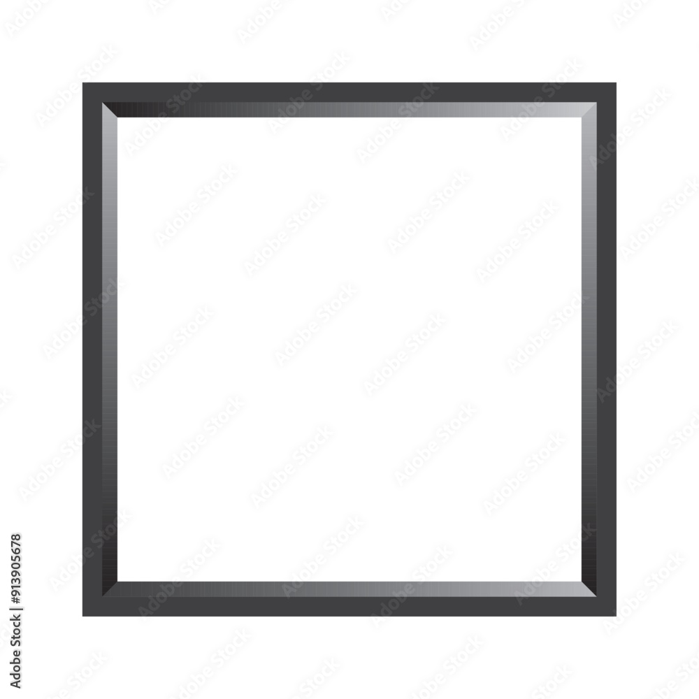 Black photo frame isolated on a white background vector illustration. Object with clipping path. Modern simple frame ideal for advertisement background and photography concept, vector illustration EPS Black photo frame isolated on a white background vector illustration. Object with clipping path. Modern simple frame ideal for advertisement background and photography concept, vector illustration EPS