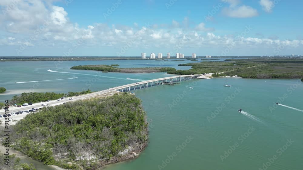 Bridge over inlet near Lovers Key State Park in Fort Myers, Florida Bridge over inlet near Lovers Key State Park in Fort Myers, Florida
