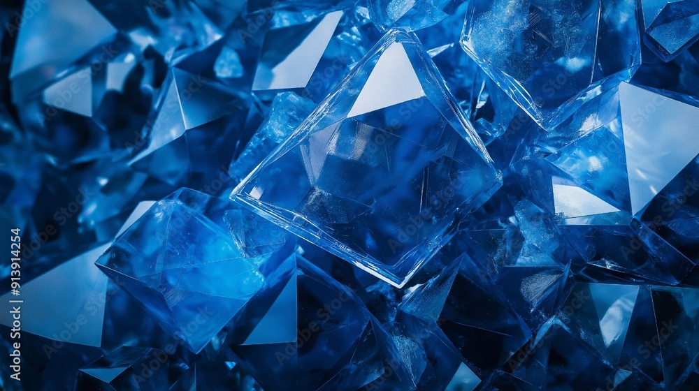 mosaic on an abstract blue crystal background. mosaic on an abstract blue crystal background.