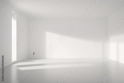 Stanza minima vuota con finestre e superficie luminosa naturale	
