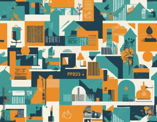 Printing house polygraphy industry composition. Print and polygraphy industry concept. Printing house