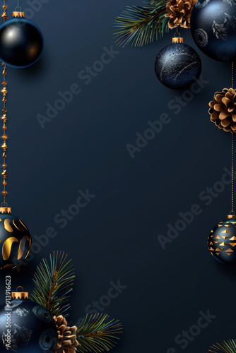 Navy Blue and Gold Holiday Design