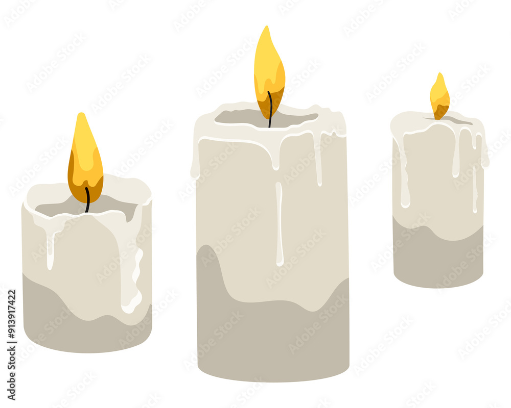 Png lit candles sticker, transparent background Png lit candles sticker, transparent background
