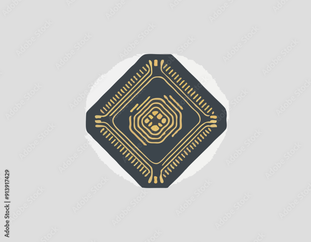 Micro Chip Line Icon. CPU Flat Design
Micro Chip Line Icon. CPU Flat Design