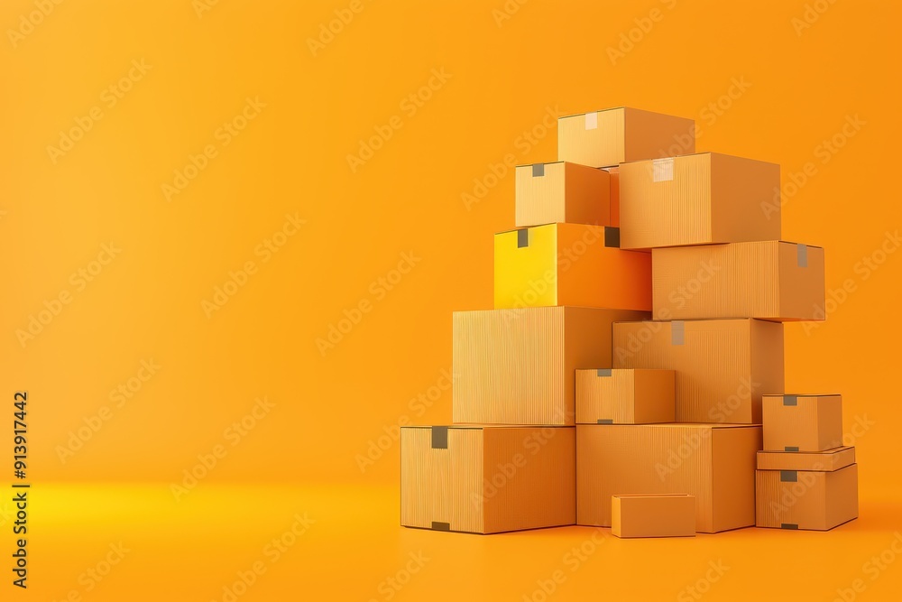 Obraz premium A stack of colorful boxes on a table